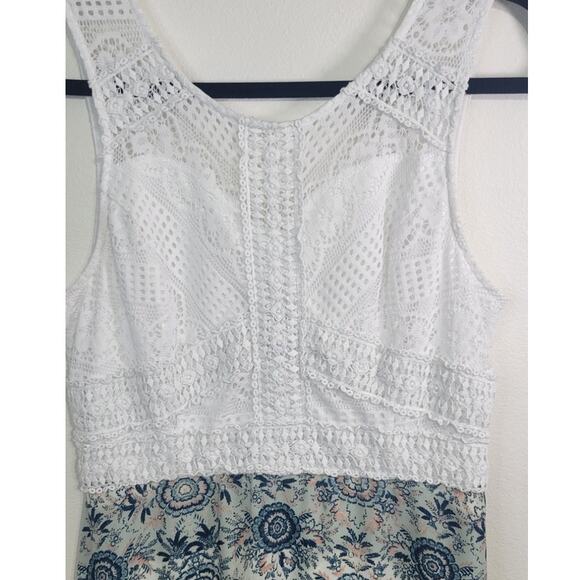 Maurices Dress Womens Size 9/10 Boho Mini Dress Lace Top Skater Fun Punk Dress - Picture 2 of 7